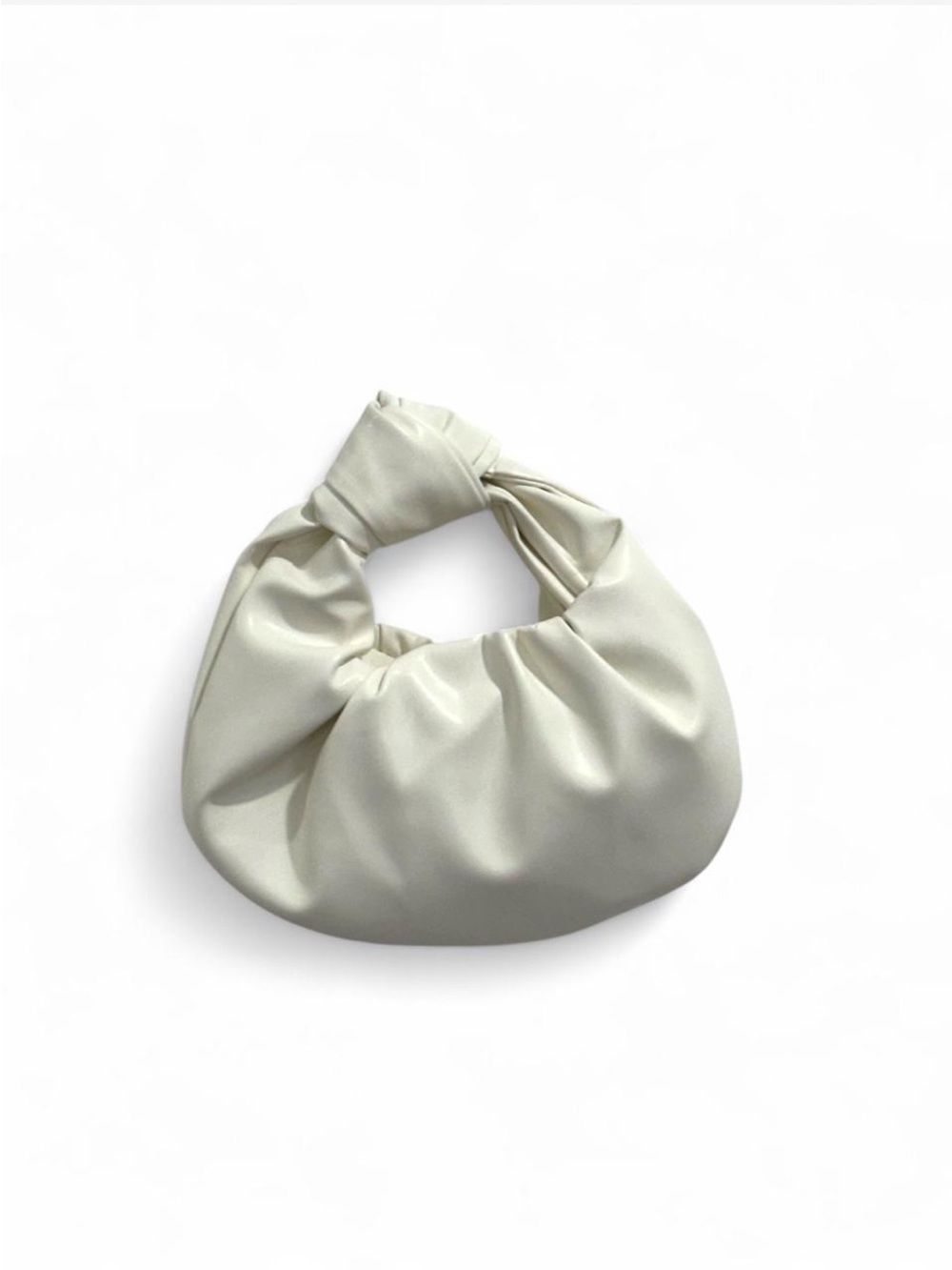 Faux Leather Cloud Knot Handbag